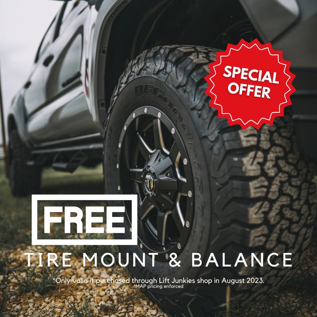 AUGUST 2023: FREE Mount & Balance Services